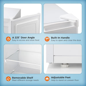 Kismile Upright Freezer, 6.0 Cu.ft Deep Freezer D58165-WHITE