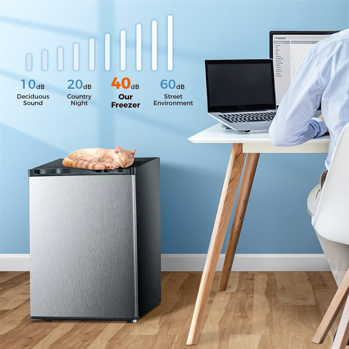 Kismile Upright Freezer,3.0 Cu.ft Mini Freezer with Reversible Single Door