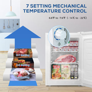 Kismile Upright Freezer,3.0 Cu.ft Mini Freezer with Reversible Single Door