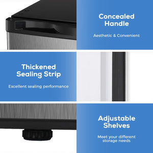 Kismile Upright Freezer,3.0 Cu.ft Mini Freezer with Reversible Single Door