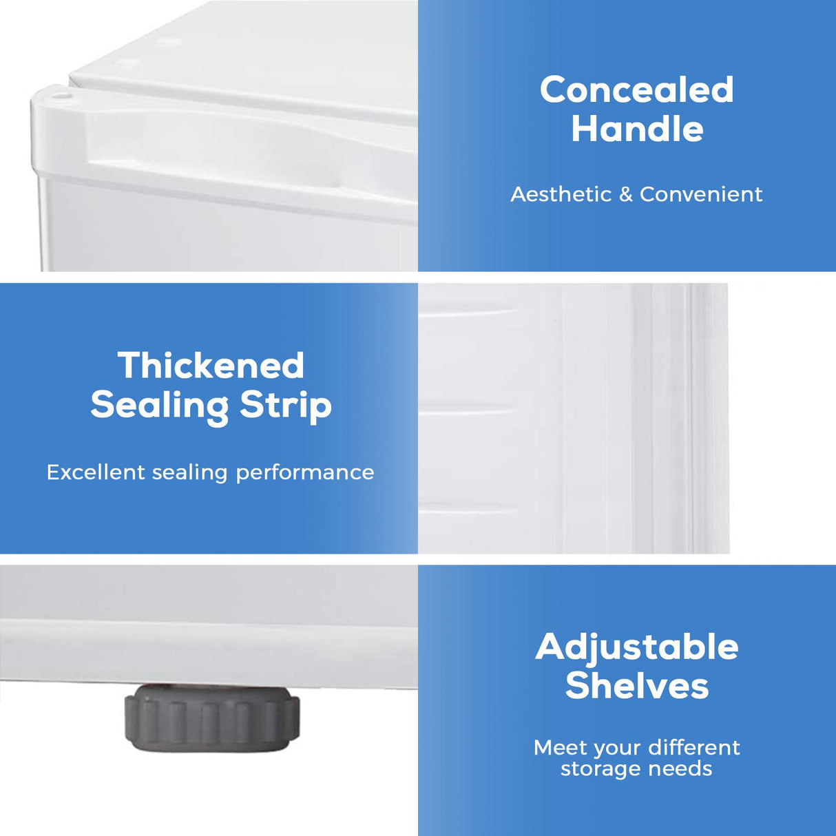 Kismile Upright Freezer,3.0 Cu.ft Mini Freezer with Reversible Single Door