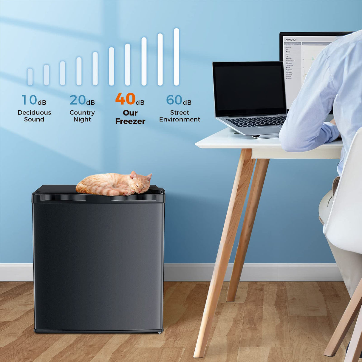 Kismile Upright Freezer,3.0 Cu.ft Mini Freezer with Reversible Single Door