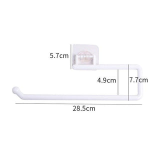 Kitchen Paper Roll Holder Towel Hanger Rack Bar Cabinet Rag Hanging Holder Shelf Toilet Paper Holders Toilet Kitchen Accessories Paper Towel Holder Under Cabinet Wall Mount Self Adhesive No Drilling