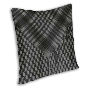 Kufiyah Bandana Shemagh Cushion Cover for Sofa Velvet Keffiyeh Pattern Pillow Case Living Room Decoration Men Scarf Shawl Wrap Pattern of Arab Shemagh Keffiyeh Men Arab Kufiyah Keffiyeh Arabic Muslim Head Wrap