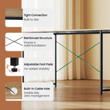 95 Inch 2-Person L-Shaped Long Reversible Computer Desk with Monitor Stand-Rustic Brown