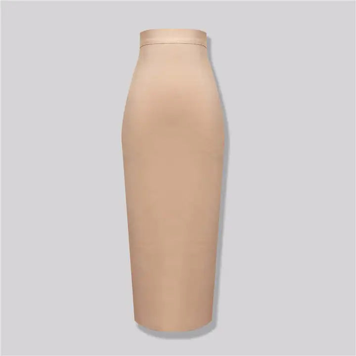 Elegant High Waist Mid-Length Bandage Skirt