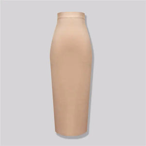 Elegant High Waist Mid-Length Bandage Skirt