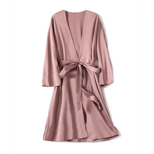 Ladies Fashion Red Soft Short Sleepwear For Women Trendy Women's Comfortable V Neck Bathrobe  Bridesmaid Bride Party Robes