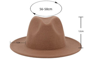 Ladies Men's Cotton Fedora Hat Luxury Fedora Hats Wide Brim Fedora Hats Gentleman Elegant Ladies Winter Autumn Wide Brim Hat UV Protection Hat Party Hats