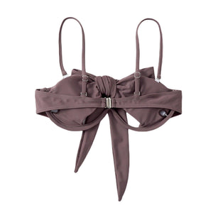 Ladies Summer Solid Color  Swimsuit Female Detachable Shoulder Strap Halter Bikini Women's Bikini Swimsuits One Piece Bathing Suits Tie Knot Cutout Swimwear with Crisscross Design