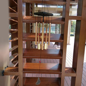 Large Copper Money Pendant Wind Chime Tubes Bells Copper Metal Pipe Chime Large Wind Chimes Bells Tubes Pendant Balcony Outdoor Yard Garden Home Decoration