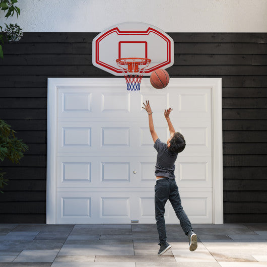 Large Wall Mounted Basketball Hoop with Shatter-proof Backboard