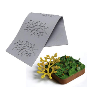 Leaf Cake Mold Coral Leaves Decorative Lace Mat Sugar Craft Silicone Pad Fondant Moulds Decorating Tools Baking Accessories Leaf Mold Fondant Leaf 3D Cake Decorations Styling Chocolate Sugar Cookie Cutter Set Silicone Mold