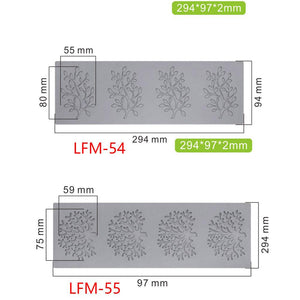 Leaf Cake Mold Coral Leaves Decorative Lace Mat Sugar Craft Silicone Pad Fondant Moulds Decorating Tools Baking Accessories Leaf Mold Fondant Leaf 3D Cake Decorations Styling Chocolate Sugar Cookie Cutter Set Silicone Mold