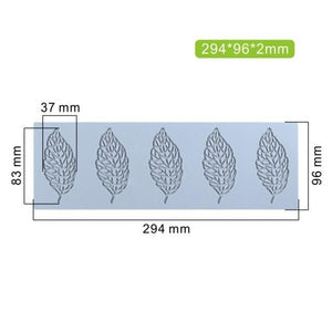 Leaf Cake Mold Coral Leaves Decorative Lace Mat Sugar Craft Silicone Pad Fondant Moulds Decorating Tools Baking Accessories Leaf Mold Fondant Leaf 3D Cake Decorations Styling Chocolate Sugar Cookie Cutter Set Silicone Mold