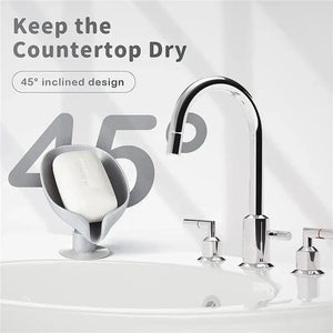 Leaf Shape Soap Box Drain Soap Holder Box Kichen Bathroom Accessories Toilet Laundry Soap Box Bathroom Supplies Tray Gadgets Soap Holder Leaf-Shape Self Draining Soap Dish Holder Not Punched Easy Clean Bar Soap Holder With Suction Cup Soap Dish