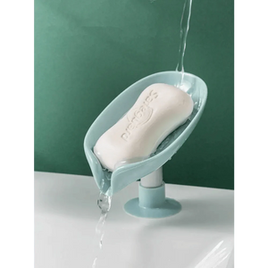 Leaf Shaped Soap Dish Holder Suction Cup Soap Dish For Bathroom Shower Soap Box Sponge Soap Holder Storage Tray Soap container Soap Dish Holder Lotus Leaf Shape With Suction Cup Drain Detachable Soap Box Not Punched Toilet Bath Drain Shelf Storage