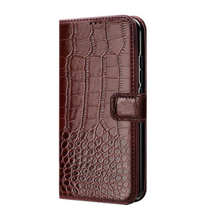Leather Black Flip Case for iPhone XS Max X XR 12 Mini 11 Pro 7 8 Wallet Stand Cover Flip Wallet Leather Case with Secure Buckle Closing Lock and Bracket Function