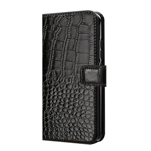 Leather Black Flip Case for iPhone XS Max X XR 12 Mini 11 Pro 7 8 Wallet Stand Cover Flip Wallet Leather Case with Secure Buckle Closing Lock and Bracket Function