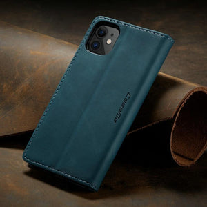 Leather Case For iPhone 14 13 11 12 Mini Pro XS XR Max Luxury Magnetic Flip Phone Case For iPhone Business Classic Wallet Cover Leather Magnetic Flip Back Stand Case/Cover
