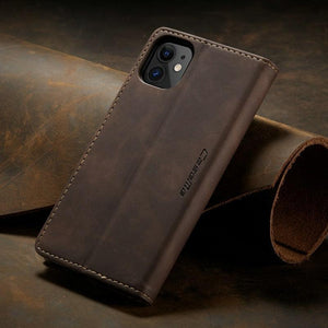Leather Case For iPhone 14 13 11 12 Mini Pro XS XR Max Luxury Magnetic Flip Phone Case For iPhone Business Classic Wallet Cover Leather Magnetic Flip Back Stand Case/Cover