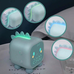 Led Cartoon Alarm Clock Voice Control Digital