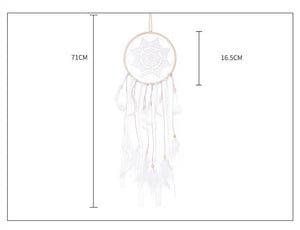 LED Dream Catcher Lamp Flying Wind Chimes Lighting Dream-catcher Handmade Ornaments Traditional Gifts Feather Pendant Romantic Creative Wall Hanging Home Wall Decoration Ornament Craft Native American Style