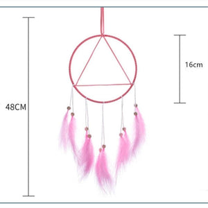 LED Dream Catcher Lamp Flying Wind Chimes Lighting Dream-catcher Handmade Ornaments Traditional Gifts Feather Pendant Romantic Creative Wall Hanging Home Wall Decoration Ornament Craft Native American Style