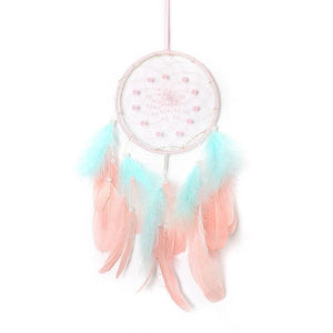 LED Dream Catcher Lamp Flying Wind Chimes Lighting Dream-catcher Handmade Ornaments Traditional Gifts Feather Pendant Romantic Creative Wall Hanging Home Wall Decoration Ornament Craft Native American Style