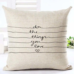 Letter Love Home Cushion Covers Cotton Linen Black White Pillow Cover I Love You Forever and Always Throw Pillow Case Love Letter Pillow Cushion Covers Fashion Home Decor Cover Sofa Bed Nordic Decorative Pillow Case 45x45CM