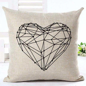 Letter Love Home Cushion Covers Cotton Linen Black White Pillow Cover I Love You Forever and Always Throw Pillow Case Love Letter Pillow Cushion Covers Fashion Home Decor Cover Sofa Bed Nordic Decorative Pillow Case 45x45CM