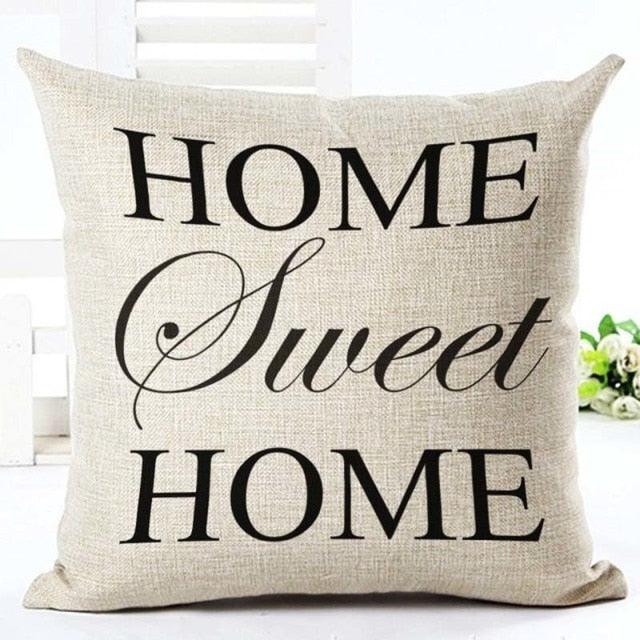 Letter Love Home Cushion Covers Cotton Linen Black White Pillow Cover I Love You Forever and Always Throw Pillow Case Love Letter Pillow Cushion Covers Fashion Home Decor Cover Sofa Bed Nordic Decorative Pillow Case 45x45CM