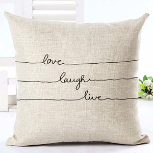 Letter Love Home Cushion Covers Cotton Linen Black White Pillow Cover I Love You Forever and Always Throw Pillow Case Love Letter Pillow Cushion Covers Fashion Home Decor Cover Sofa Bed Nordic Decorative Pillow Case 45x45CM