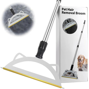 Carpet rake for pet Hair Removal 49”Adjustable Long Handle Advanced Pet Hair Removal Tool Reusable Dog Cat Hair RemoverPet Hair Removal BroomEmbedded Fur Removal from Low Pile Rugs Stairs