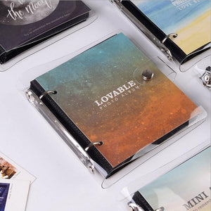 Light and Shadow Series Photo Album Ticket Storage Postcard 3 Inch memory 100 Pockets for Fujifilm Mini Film Paper Baby Family Scrapbook Albums DIY Memorable Gifts For Loved Ones