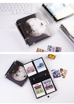 Light and Shadow Series Photo Album Ticket Storage Postcard 3 Inch memory 100 Pockets for Fujifilm Mini Film Paper Baby Family Scrapbook Albums DIY Memorable Gifts For Loved Ones
