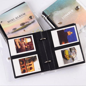 Light and Shadow Series Photo Album Ticket Storage Postcard 3 Inch memory 100 Pockets for Fujifilm Mini Film Paper Baby Family Scrapbook Albums DIY Memorable Gifts For Loved Ones