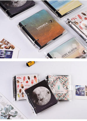 Light and Shadow Series Photo Album Ticket Storage Postcard 3 Inch memory 100 Pockets for Fujifilm Mini Film Paper Baby Family Scrapbook Albums DIY Memorable Gifts For Loved Ones