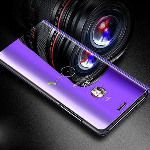 Lightweight Anti Peeping Magnetic Double-Sided Privacy Clear Back Metal Bumper Anti-Spy Phone Cases Cover for iPhone iPhone Smart Mirror Flip Case For iPhone 13 12 11 Pro XS Max XR Magnetic Stand Cover