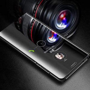 Lightweight Anti Peeping Magnetic Double-Sided Privacy Clear Back Metal Bumper Anti-Spy Phone Cases Cover for iPhone iPhone Smart Mirror Flip Case For iPhone 13 12 11 Pro XS Max XR Magnetic Stand Cover