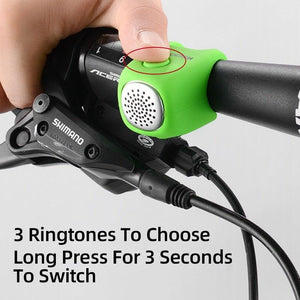 Lightweight Portable Bicycle Bell Electric Horn Mountain Bike Bell Accessories 90dB Cycling Handlebar Silica Gel Shell Electric Cycling Bells Water Resistant Cycling Bells Horn Loud Bicycle Horns Bicycle Accessories