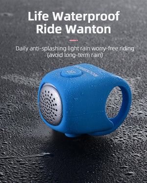 Lightweight Portable Bicycle Bell Electric Horn Mountain Bike Bell Accessories 90dB Cycling Handlebar Silica Gel Shell Electric Cycling Bells Water Resistant Cycling Bells Horn Loud Bicycle Horns Bicycle Accessories
