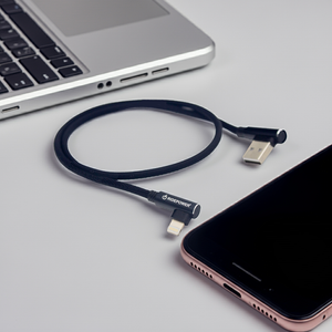 18" Fast Charging and Data High Performance Phone Cable 90 Degree USB to USBC by GloDea