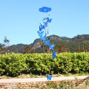 Lucky Butterfly Hanging Wind Chime Bell Garden Decoration Ornament Gift Home Decoration Fashion  High-end Gift Butterfly Gift Grandmother Gift Mother Gift Birthday Gift Festival Gift Witness Friendship Outdoor Wind Chime Garden Decor
