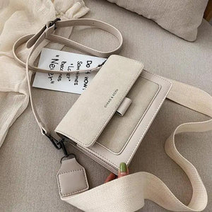 Luxuries Mini PU Leather Flap Bags For Women Ladies Shoulder Handbags - Female Trendy Cross Body Mobile Phone Bag