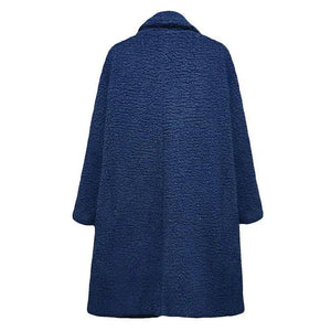 Luxurious Autumn Winter Jacket Female Coat Solid Color Fleece Coats Casual Outerwear Warm Soft Cardigan Fur Jackets For Female Clothes
