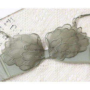 Luxurious Style Bralette Seamless Mesh Wireless Bra Thin Soft Push Up Bras for Women