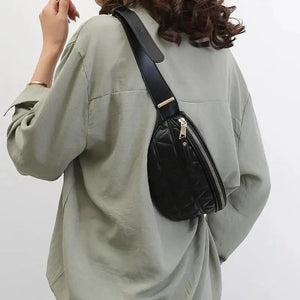 Luxurious Women PU Leather Waist Bags Waterproof Belt Bag Cross Body Fanny Pack Travel Bum Bag