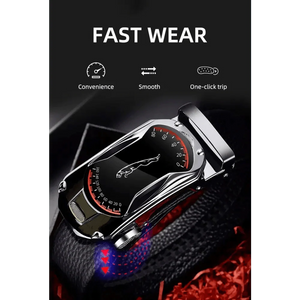 Luxury Automatic Black Genuine Leather Business Belt For Men New Fashion High Quality Black Belts