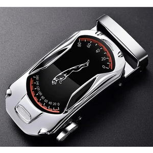 Luxury Automatic Black Genuine Leather Business Belt For Men New Fashion High Quality Black Belts